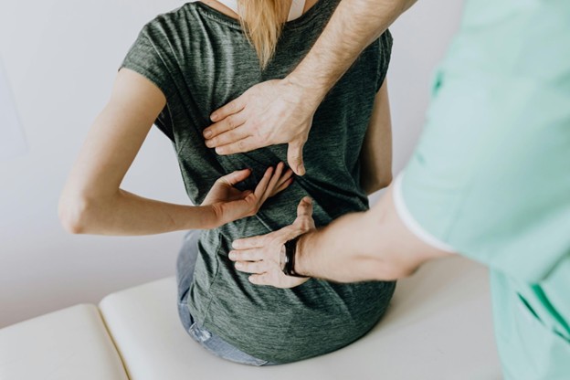 Patient receiving physical therapy for chronic pain relief at Avalon Medical
